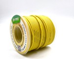 На катушке Медный провод 22AWG 30м 0,3 кв.мм (60*0,08мм) (желтый, UL3135) LFW-22Y в мягкой силиконовой изоляции