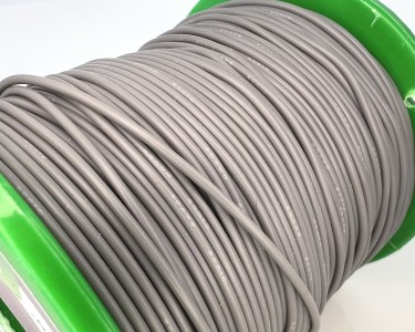 На катушке Медный провод 30AWG 100м 0,06 кв.мм (11*0,08мм) (серый, UL3135) LFW-30Gr в мягкой силиконовой изоляции