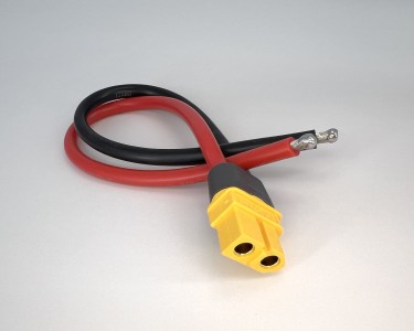 Разъем питания Amass XT60H-F с силиконовым проводом 12AWG, 200 мм