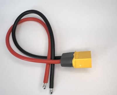 Разъем питания Amass XT60H-M с силиконовым проводом 14AWG, 200мм