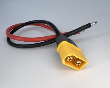 Разъем питания Amass XT60H-M с силиконовым проводом 14AWG, 200мм