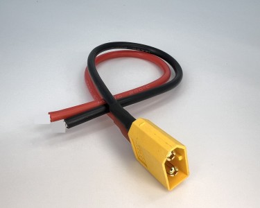 Разъем питания Amass XT60-M с силиконовым проводом 14AWG, 200мм