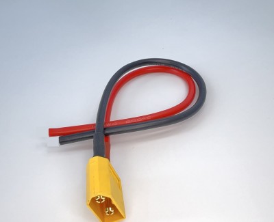 Разъем питания Amass XT60-M с силиконовым проводом 14AWG, 200мм