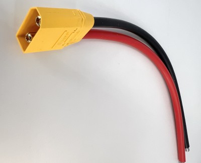 Разъем питания Amass XT90H-M с силиконовым проводом 10AWG, 200мм