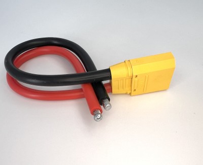 Разъем питания Amass XT90H-M с силиконовым проводом 10AWG, 200мм