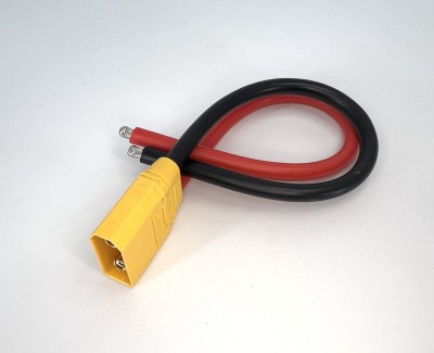 Разъем питания Amass XT90H-M с силиконовым проводом 10AWG, 200мм