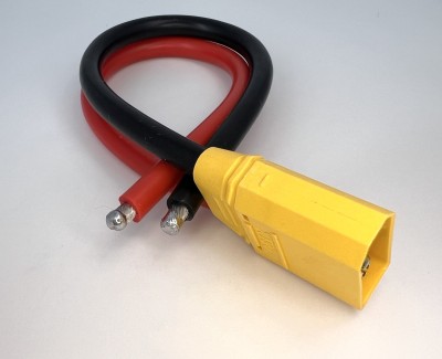 Разъем питания Amass XT90H-M с силиконовым проводом 10AWG, 200мм