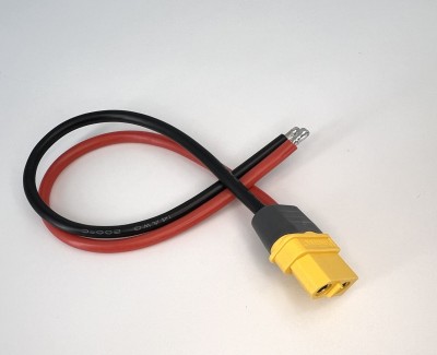 Разъем питания Amass XT60H-F с силиконовым проводом 14AWG, 200мм