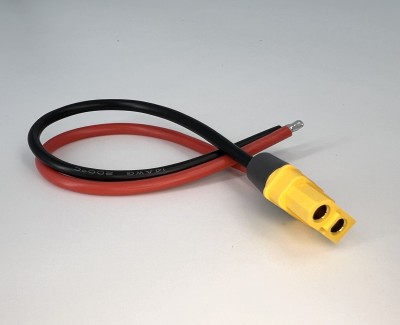 Разъем питания Amass XT60H-F с силиконовым проводом 14AWG, 200мм