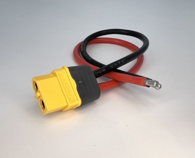 Разъем питания Amass XT60H-F с силиконовым проводом 14AWG, 200мм