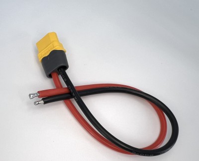 Разъем питания Amass XT60H-F с силиконовым проводом 14AWG, 200мм