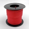 На катушке Медный провод 22AWG 30м 0,3 кв.мм (60*0,08мм) (красный, UL3135) LFW-22R в мягкой силиконовой изоляции фото 1