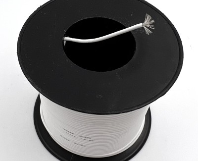 24AWG 0,2 мм² Медный провод в силиконовой изоляции (белый, UL3135) LFW-24W