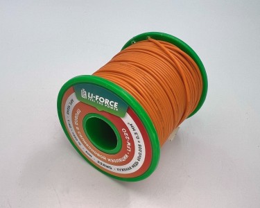 На катушке Медный провод 22AWG 50м 0,3 кв.мм (60*0,08мм) (оранжевый, UL3135) LFW-22O в мягкой силиконовой изоляции