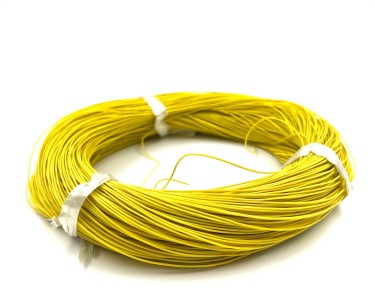 30AWG 0,06 мм² Медный провод в силиконовой изоляции (желтый, UL3135) LFW-30Y