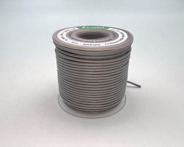 На катушке Медный провод 20AWG 30м 0,5 кв.мм (100*0,08мм) (серый, UL3135) LFW-20Gr в мягкой силиконовой изоляции