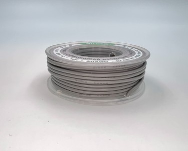 На катушке Медный провод 20AWG 10м 0,5 кв.мм (100*0,08мм) (серый, UL3135) LFW-20Gr в мягкой силиконовой изоляции