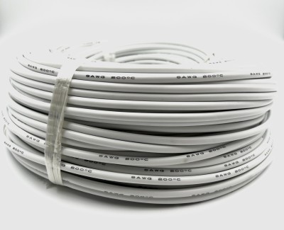 8AWG 8,3 мм² Медный провод в силиконовой изоляции (белый, UL3135) LFW-8W