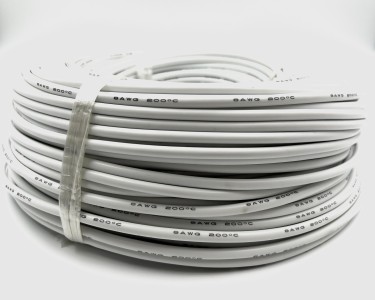 8AWG 8,3 мм² Медный провод в силиконовой изоляции (белый, UL3135) LFW-8W