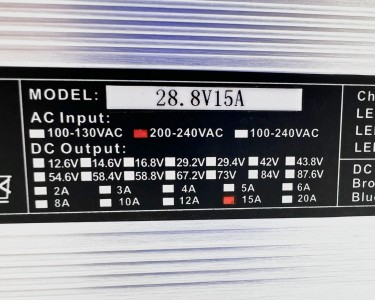 Зарядное устройство 28,8В 15A (8S LiFePO4) DL-500W-24