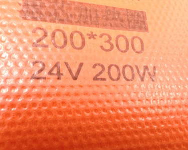 Нагревательная пластина 300x200мм (24V-200W, 3 Ом, силиконовая) LFH-9578sg на клейкой основе