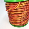 Плетеный трехжильный провод (силикон) 23AWG 3*0,25 мм² (коричневый/красный/оранжевый, UL3135) LFW-23 фото 4