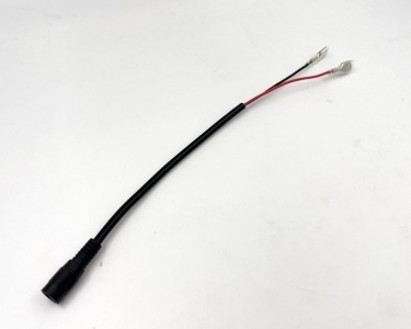 Разъём DC 2,1*5,5 (7А, гнездо, шнур) -> Клемма тип B 6,3мм, 250мм