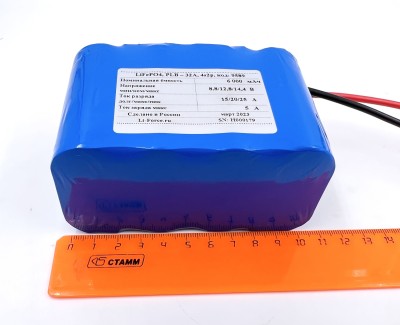 Аккумулятор 12В 6Ач LF-126-9589 (LiFePO4, 4S2P, T)