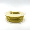 На катушке Медный провод 24AWG 10м 0,2 кв.мм (40*0,08мм) (желтый, UL3135) LFW-24Y в мягкой силиконовой изоляции