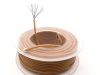 На катушке Медный провод 24AWG 10м 0,2 кв.мм (40*0,08мм) (оранжевый, UL3135) LFW-24O в мягкой силиконовой изоляции