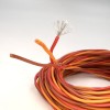 Плетеный трехжильный провод (силикон) 23AWG 3*0,25 мм² (коричневый/красный/оранжевый, UL3135) LFW-23 фото 0
