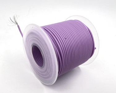 На катушке Медный провод 24AWG 30м 0,2 кв.мм (40*0,08мм) (сиреневый, UL3135) LFW-24V в мягкой силиконовой изоляции