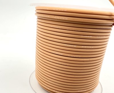 На катушке Медный провод 24AWG 30м 0,2 кв.мм (40*0,08мм) (оранжевый, UL3135) LFW-24O в мягкой силиконовой изоляции