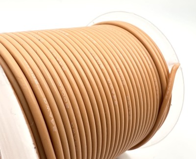 На катушке Медный провод 24AWG 30м 0,2 кв.мм (40*0,08мм) (оранжевый, UL3135) LFW-24O в мягкой силиконовой изоляции
