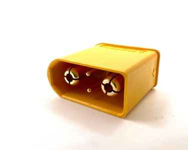 Разъем Amass XT90(2+2)PB-M (вилка, 90А, желтый)