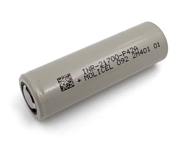 Li-Ion 3.6V, Molicel INR-21700-P42A, 4200мАч ( аккумулятор литий-ионный, -40℃, 21700)