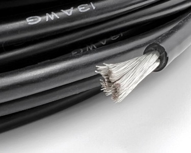 13AWG 2,5 мм² Медный провод в силиконовой изоляции (черный, UL3135) LFW-13B