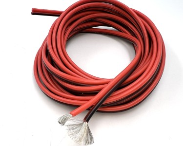 Сдвоенный медный провод 16AWG 2*1,27 мм² (чёрный+красный, UL3135) LFW-2*1,27BR