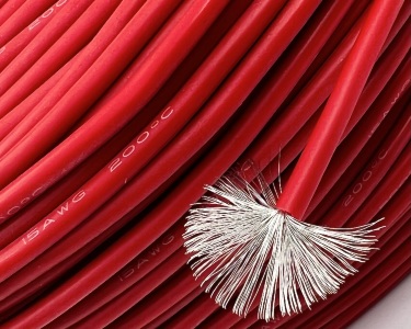 15AWG 1,5 мм² Медный провод в силиконовой изоляции (красный, UL3135) LFW-15R