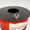 На катушке Медный провод 24AWG 100м 0,2 кв.мм (40*0,08мм) (красный, UL3135) LFW-24R в мягкой силиконовой изоляции фото 1