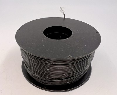На катушке Медный провод 24AWG 100м 0,2 кв.мм (40*0,08мм) (черный, UL3135) LFW-24B в мягкой силиконовой изоляции