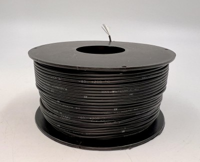 На катушке Медный провод 24AWG 100м 0,2 кв.мм (40*0,08мм) (черный, UL3135) LFW-24B в мягкой силиконовой изоляции