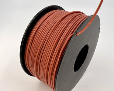 На катушке Медный провод 24AWG 100м 0,2 кв.мм (40*0,08мм) (коричневый, UL3135) LFW-24Br в мягкой силиконовой изоляции