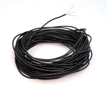 28AWG 0,08 мм² Медный провод в силиконовой изоляции (черный, UL3367) LFW3-28B