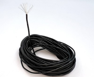 22AWG 0,3 мм² Медный провод в силиконовой изоляции (черный, UL3367) LFW-22B