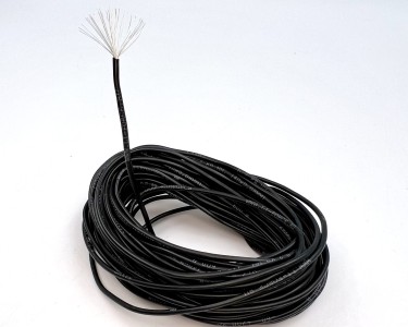 22AWG 0,3 мм² Медный провод в силиконовой изоляции (черный, UL3367) LFW3-22B