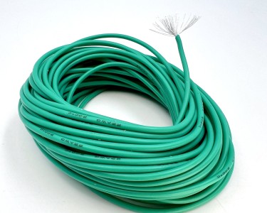 22AWG 0,3 мм² Медный провод в силиконовой изоляции (зеленый, UL3367) LFW3-22G