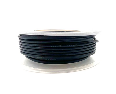 На катушке Медный провод 26AWG 10м 0,14 кв.мм (30*0,08мм) (черный, UL3135) LFW-26B в мягкой силиконовой изоляции