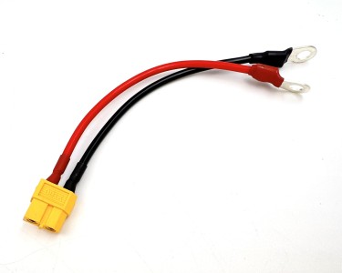 Разъем питания Amass XT60-F с силиконовым проводом 14AWG -> клемма тип ОТ 10-6, 150мм