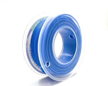 На катушке Медный провод 26AWG 10м 0,14 кв.мм (30*0,08мм) (синий, UL3135) LFW-26Bl в мягкой силиконовой изоляции